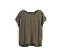 OPUS Damen Kurzarmshirt | Jerseyshirt SESONNE Regular im Materialmix Olive Leaf, 42