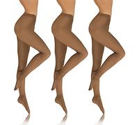 sesto senso 3 Paar Damen Strumpfhose Blickdicht 70 DEN Microfaser Beige Hautfarbe 4 L SET3