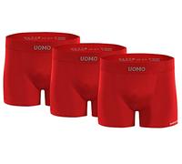 sesto senso 3er-Pack Enge Herren-Boxershorts Retro-Bunte Basic-Herrenunterwäsche Unterwäsche S/M Rot
