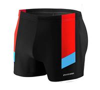 sesto senso Badehose Herren Eng Wettkampf Wasserdicht Schwimmhose M bis 4XL Enganliegende Bademode BD 381 L Schwarz