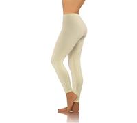sesto senso Damen Leggings Beige Hautfarbe Lang Baumwolle Mädchen Fitnesshose Sporthose Bunte Yoga S Beige