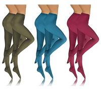 sesto senso Damen Strumpfhose 40 DEN Bunte Set 6 Paar Blickdicht Microfaser grün meerblau Rotwein Burgund 2 XS-S SET6