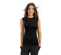 sesto senso Damen Tank Top Ärmelloses Rundhals Viskose M Schwarz