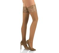 sesto senso Halterlose Strümpfe 50 DEN Spitze Mikrofaser 1er Pack Blickdicht Damen Hautfarbe XL/XXL Beige