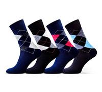 sesto senso Herren Classic Business Socken 4er oder 8er Paaren Premium Elegante Anzugsocken 39-42 4 Diamant