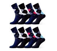 sesto senso Herren Classic Business Socken 4er oder 8er Paaren Premium Elegante Anzugsocken 43-46 8 Diamant