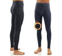 sesto senso Herren Lange Unterhosen 100% Baumwolle ThermoUnterhosen Funktionsunterwäsche Winter M_114 L Grafit