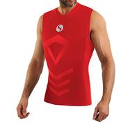 sesto senso Herren Tank Top v Ausschnitt Sport Unterhemd ThermoSport Unterhemd ärmellos Unterwäsche Unterziehshirt XXL/3XL Red Rot