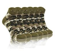 sesto senso Lustige Bunte Kurze Socken 3 Pack Süße Sneakersocken Baumwolle Tarnung Tarnsocken Tarnmuster Tarnfarben Camouflage 43-46 3 Camo