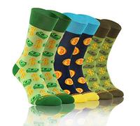 sesto senso Lustige Bunte Verrückt Socken Baumwolle Damen Herren 3 Pack Gemusterte Ungleiche Funny Socks Oddsocks Dollar Bitcoin 35-38 3 Geld