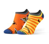 sesto senso Lustige Sneaker Socken Baumwolle Bunte Füßlinge Damen Herren 1 Paar Funny Socks Wespe 35-38 Bienen