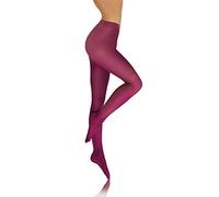 sesto senso Strumpfhose Damen Blickdicht 50 Den Microfaser 3D Anti-Cellulite Effekt 2 M Weinrot