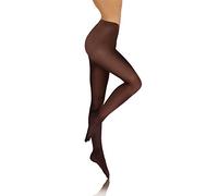 sesto senso Strumpfhose Damen Blickdicht 50 Den Microfaser 3D Anti-Cellulite Effekt Dunkelbraun 2 M Caffe