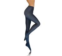 sesto senso Strumpfhose Damen Blickdicht 50 Den Microfaser 3D Anti-Cellulite Effekt Navy blau 4 XL Marine