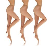sesto senso Strumpfhosen Damen Transparent 3er Pack Den 8 Glatte Feinstrumpfhose XL Sabia 3pack