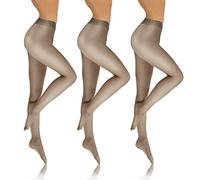 sesto senso Strumpfhosen Damen Transparent 3er Pack Den 8 Glatte Feinstrumpfhose