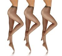 sesto senso Strumpfhosen Damen Transparent 3er Pack Den 8 Glatte Feinstrumpfhose