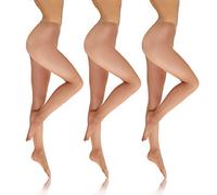 sesto senso Strumpfhosen Damen Transparent 3er Pack Den 8 Glatte Feinstrumpfhose 4 L Cypria 3pack