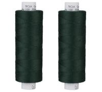 SET 2 x Nähgarn Nähmaschine AMANN TROJA Nähfaden Allesnäher Universal 2 x 500 m tannengrün