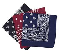 Set 3 bandanas paisley damen und herren 57x57cm