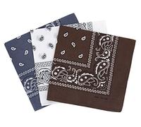 Set 3 bandanas paisley damen und herren 57x57cm