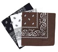Set 3 bandanas paisley damen und herren 57x57cm