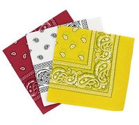 Set 3 bandanas paisley damen und herren 57x57cm