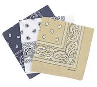 Set 3 bandanas paisley damen und herren 57x57cm