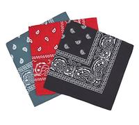 Set 3 bandanas paisley damen und herren 57x57cm