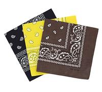 Set 3 bandanas paisley damen und herren 57x57cm