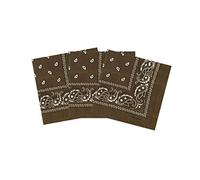 Set 3 bandanas paisley damen und herren braun