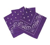 Set 3 bandanas paisley damen und herren dunkelviolett