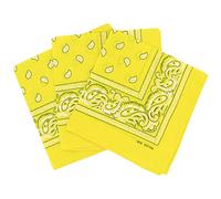 Set 3 bandanas paisley damen und herren gelb