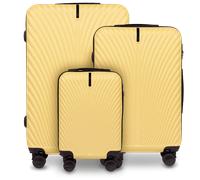 Set 3 Koffer (mit 18") Wings SWAN ICE CREAM Gelb