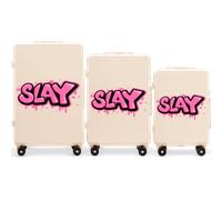 Set 3 Koffer Wings ABS+ Customized DIRTY WHITE SLAY Beige