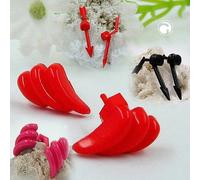 Set 4x Ohrstecker Modeschmuck pink rot schwarz aus Vollplastik