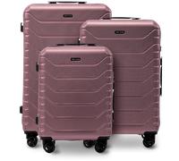 Set aus 3 Wings CRAKE POLICARBON 100% ROSE GOLD Koffern S/M/L Rosa