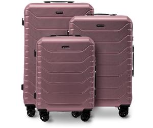 Set aus 3 Wings CRAKE POLICARBON 100% ROSE GOLD Koffern S/M/L Rosa