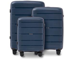 Set aus 3 Wings HAWFINCH 3.0 Koffern aus Polypropylen BLAU Blau