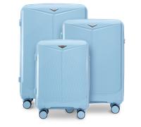 Set aus 3 Wings Koffern COCKATIEL Polypropylen HELLBLAU Blau