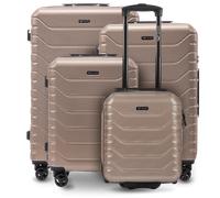 Set aus 4 Koffern Wings CRAKE POLYCARBON 100% CHAMPAGNE S/M/L + MINI Beige