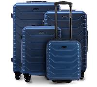Set aus 4 Koffern Wings CRAKE POLYCARBON 100% MIDDLE BLUE S/M/L + MINI Blau