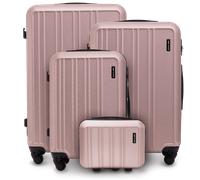 Set aus 4 Koffern WINGS HARRIER S M L + Kosmetikkoffer ROSE GOLD Rosa
