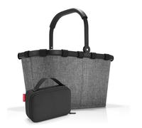 Set carrybag BK, thermocase OY, SBKOY Einkaufskorb mit Kleiner K?hltasche, Twist Silver + Black (70527003)