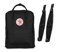 Fjällräven Set aus Kanken + Kanken Shoulder Pads 23510-23505 black + Black