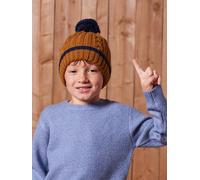 Set aus Mütze, Snood & Fäustlingen für Jungen, Zopfmuster ocker Gr. 122/140 von vertbaudet