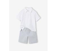 Set aus Poloshirt & Shorts für Jungen grün Gr. 140 von vertbaudet