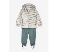 Set aus Regenhose & Regenjacke wasserdicht Kleinkinder first instinct by killtec beige krokodil/grün Gr. 86/98