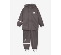 Set aus Regenjacke & Regenhose, wind- & wasserdicht Kinder CeLaVi grau Gr. 98