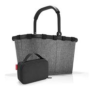 Set carrybag BK, thermocase OY, SBKOY Einkaufskorb mit Kleiner K?hltasche, Twist Silver + Black (70527003)